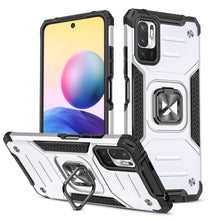 Заредете изображение във визуализатора на галерията – Wozinsky Ring Armor Case Kickstand Tough Rugged Cover for Xiaomi Redmi Note 10 5G silver - TopMag
