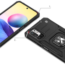 Заредете изображение във визуализатора на галерията – Wozinsky Ring Armor Case Kickstand Tough Rugged Cover for Xiaomi Redmi Note 10 5G pink - TopMag

