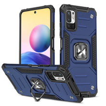 Заредете изображение във визуализатора на галерията – Wozinsky Ring Armor Case Kickstand Tough Rugged Cover for Xiaomi Redmi Note 10 5G blue - TopMag
