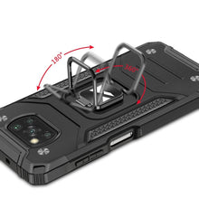 Заредете изображение във визуализатора на галерията – Wozinsky Ring Armor Case Kickstand Tough Rugged Cover for Xiaomi Poco X3 Pro / Poxo X3 NFC black - TopMag
