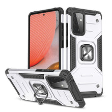 Заредете изображение във визуализатора на галерията – Wozinsky Ring Armor Case Kickstand Tough Rugged Cover for Samsung Galaxy A72 4G silver - TopMag

