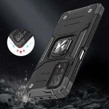 Заредете изображение във визуализатора на галерията – Wozinsky Ring Armor Case Kickstand Tough Rugged Cover for Samsung Galaxy A72 4G black - TopMag
