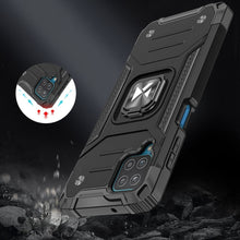 Заредете изображение във визуализатора на галерията – Wozinsky Ring Armor Case Kickstand Tough Rugged Cover for Samsung Galaxy A12 / Galaxy M12 black - TopMag
