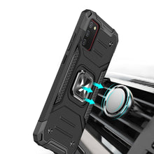 Заредете изображение във визуализатора на галерията – Wozinsky Ring Armor Case Kickstand Tough Rugged Cover for Samsung Galaxy A02s EU blue - TopMag
