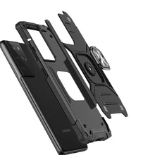 Заредете изображение във визуализатора на галерията – Wozinsky Ring Armor Case Kickstand Tough Rugged Cover for Samsung Galaxy S21 Ultra 5G silver - TopMag
