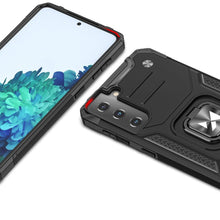 Заредете изображение във визуализатора на галерията – Wozinsky Ring Armor Case Kickstand Tough Rugged Cover for Samsung Galaxy S21+ 5G (S21 Plus 5G) silver - TopMag
