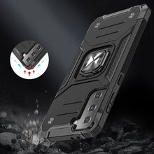 Заредете изображение във визуализатора на галерията – Wozinsky Ring Armor Case Kickstand Tough Rugged Cover for Samsung Galaxy S21+ 5G (S21 Plus 5G) silver - TopMag
