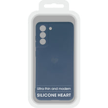 Заредете изображение във визуализатора на галерията – Vennus Silicone Heart Case for Samsung Galaxy S21 FE design 1 navy
