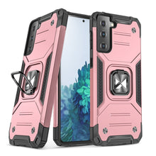 Заредете изображение във визуализатора на галерията – Wozinsky Ring Armor Case Kickstand Tough Rugged Cover for Samsung Galaxy S21+ 5G (S21 Plus 5G) pink - TopMag
