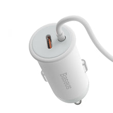 Заредете изображение във визуализатора на галерията – Baseus wireless car charger with MagSafe 15W holder for air vent + USB Type C 25W white (CW01)

