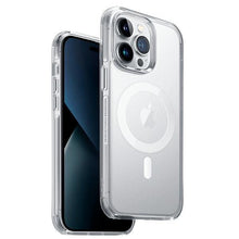 Заредете изображение във визуализатора на галерията – Uniq Combat case iPhone 14 Pro 6.1" Magclick Charging transparent/dove satin clear
