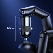 Заредете изображение във визуализатора на галерията – Joyroom 3,1 A dual port smart car charger black (C-A06) - TopMag
