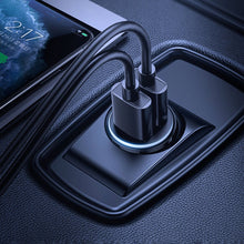 Заредете изображение във визуализатора на галерията – Joyroom 3,1 A dual port smart car charger white (C-A06) - TopMag
