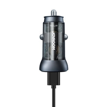 Заредете изображение във визуализатора на галерията – Joyroom mini dual port USB Type C / USB 38 W 3 A smart car charger Power Delivery Quick Charge 3.0 AFC SCP gray (C-A42) - TopMag
