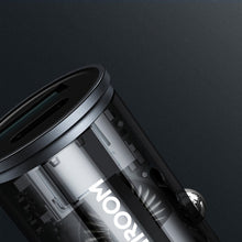 Заредете изображение във визуализатора на галерията – Joyroom mini dual port USB Type C / USB 20 W 3 A smart car charger Power Delivery Quick Charge 3.0 AFC SCP gray (C-A43) - TopMag
