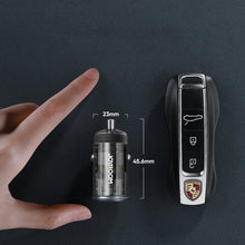 Заредете изображение във визуализатора на галерията – Joyroom mini dual port USB Type C / USB 20 W 3 A smart car charger Power Delivery Quick Charge 3.0 AFC SCP gray (C-A43) - TopMag
