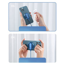 Заредете изображение във визуализатора на галерията – Joyroom wireless Qi charger 15 W for iPhone (MagSafe compatible) + USB Type C cable blue (JR-A28) - TopMag
