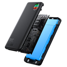 Заредете изображение във визуализатора на галерията – Joyroom JR-L014 22.5W 10000mAh power bank with built-in USB-C / Lightning cables + USB-A - USB-C cable 0.25m - black
