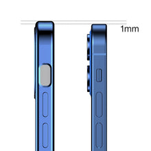 Заредете изображение във визуализатора на галерията – Joyroom New Beauty Series ultra thin case with electroplated frame for iPhone 12 Pro Max dark-blue (JR-BP744) - TopMag
