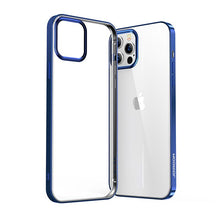 Заредете изображение във визуализатора на галерията – Joyroom New Beautiful Series ultra thin case with electroplated frame for iPhone 12 Pro Max blue (JR-BP796) - TopMag
