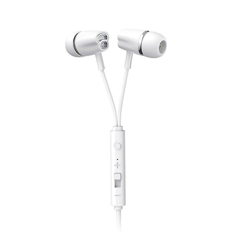 Joyroom ear headphones 3.5mm mini jack with remote and microphone white (JR-EL114) - TopMag