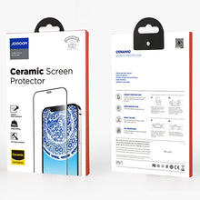 Заредете изображение във визуализатора на галерията – Joyroom Knight Series 2,5D full screen ceramics tempered glass for iPhone 12 mini black (JR-PF610) - TopMag

