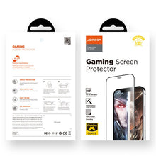 Заредете изображение във визуализатора на галерията – Joyroom Knight Series 2,5D full screen gaming tempered glass for iPhone 12 mini black (JR-PF625) - TopMag
