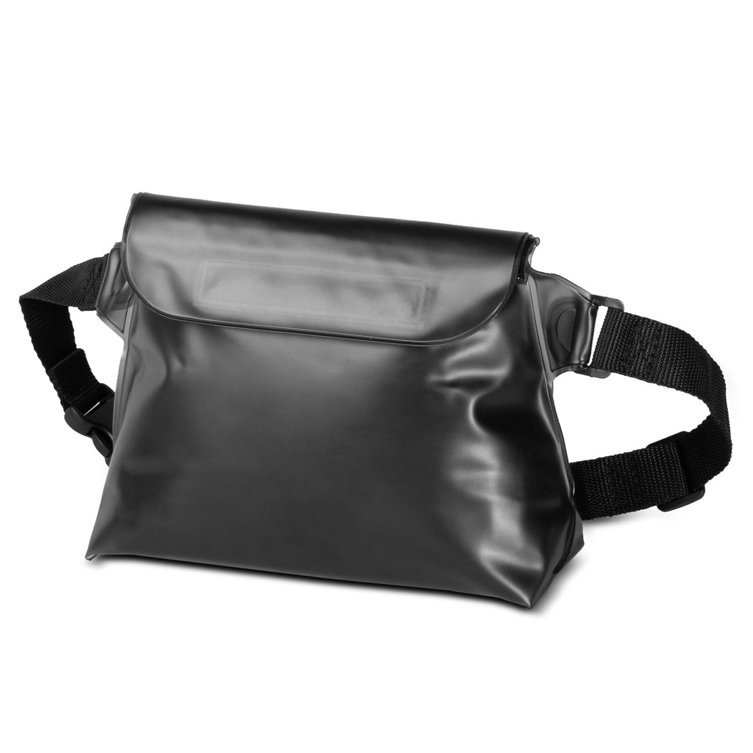 PVC waterproof pouch / waist bag - black