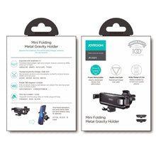 Заредете изображение във визуализатора на галерията – Joyroom gravity car mount phone holder for air vent gray (JR-ZS211) - TopMag
