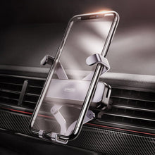 Заредете изображение във визуализатора на галерията – Joyroom gravity car mount phone holder for air vent gray (JR-ZS211) - TopMag
