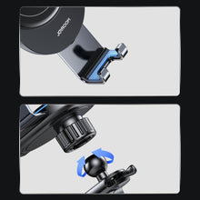 Заредете изображение във визуализатора на галерията – Joyroom Qi wireless 15 W car charger gravity phone holder (dashboard) gray (JR-ZS212) - TopMag
