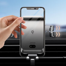 Заредете изображение във визуализатора на галерията – Joyroom Qi wireless 15 W automatic car charger electric phone holder (dashboard) black (JR-ZS214) - TopMag
