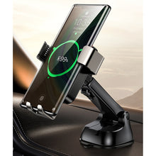 Заредете изображение във визуализатора на галерията – Joyroom Qi wireless 15 W car charger gravity phone holder (dashboard) black (JR-ZS220) - TopMag
