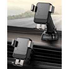 Заредете изображение във визуализатора на галерията – Joyroom Qi wireless 15 W car charger gravity phone holder (dashboard) black (JR-ZS220) - TopMag
