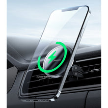 Заредете изображение във визуализатора на галерията – Joyroom Car Holder Qi Wireless Induction Charger 15W (MagSafe for iPhone Compatible) Black (JR-ZS240) - TopMag
