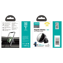 Заредете изображение във визуализатора на галерията – Joyroom Car Holder Qi Wireless Induction Charger 15W (MagSafe for iPhone Compatible) Black (JR-ZS240) - TopMag

