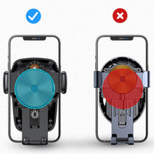 Заредете изображение във визуализатора на галерията – Joyroom Qi Wireless Charger Automatic Electric CD Drive Car Holder Black (JR-ZS248) - TopMag
