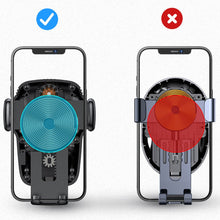 Заредете изображение във визуализатора на галерията – Joyroom Qi Wireless Charger Automatic Electric Car Holder for Cockpit Dashboard Black (JR-ZS248) - TopMag
