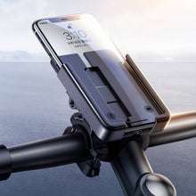 Заредете изображение във визуализатора на галерията – Joyroom bicycle phone holder on handlebar black (JR-ZS252) - TopMag
