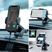 Заредете изображение във визуализатора на галерията – Joyroom car phone holder with telescopic extendable arm for dashboard and windshield black (JR-ZS259) - TopMag
