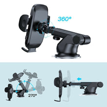 Заредете изображение във визуализатора на галерията – Joyroom car phone holder with telescopic extendable arm for dashboard and windshield black (JR-ZS259) - TopMag
