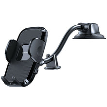 Заредете изображение във визуализатора на галерията – Joyroom car phone holder with flexible arm for dashboard windshield black (JR-ZS259) - TopMag
