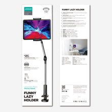 Заредете изображение във визуализатора на галерията – Joyroom rotary adjustment lazy holder desktop phone and tablet holder black (JR-ZS263) - TopMag
