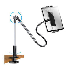Заредете изображение във визуализатора на галерията – Joyroom rotary adjustment lazy holder desktop phone and tablet holder black (JR-ZS263) - TopMag
