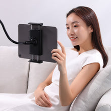 Заредете изображение във визуализатора на галерията – Joyroom rotary adjustment lazy holder desktop phone and tablet holder black (JR-ZS263) - TopMag
