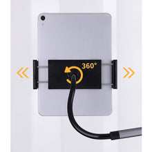 Заредете изображение във визуализатора на галерията – Joyroom rotary adjustment lazy holder desktop phone and tablet holder black (JR-ZS263) - TopMag
