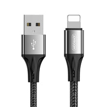 Заредете изображение във визуализатора на галерията – Joyroom USB - Lightning cable 3 A 0,2 m black (S-0230N1) - TopMag
