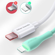 Заредете изображение във визуализатора на галерията – Joyroom USB cable - Lightning 2.4 A 1 m white (S-1030M8) - TopMag

