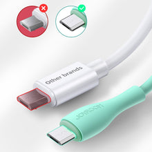 Заредете изображение във визуализатора на галерията – Joyroom USB - micro USB cable 2,4 A 1 m white (S-1030M8) - TopMag

