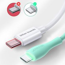 Заредете изображение във визуализатора на галерията – Joyroom USB cable - USB Type C 3 A 1 m white (S-1030M8) - TopMag

